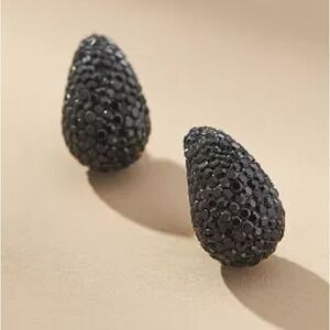 Anthropologie Black Beaded Earrings